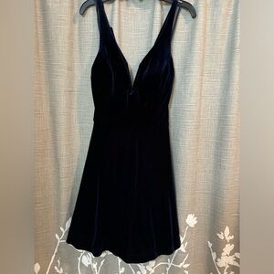 Navy blue Semi dress, mesh back